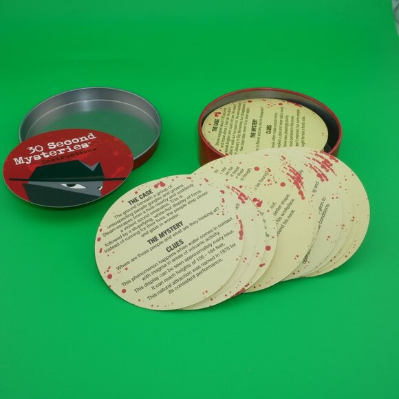30 Second Mysteries 64-Card Brain Teaser Game For Ages 8 & Up By University Game - Picture 3 of 3